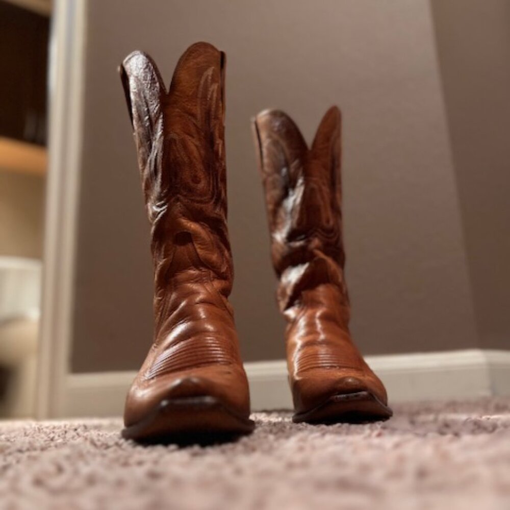 Women's Charlie 1 Horse by Lucchese boots, 8.5, Brown Leather - Picture 11 of 12